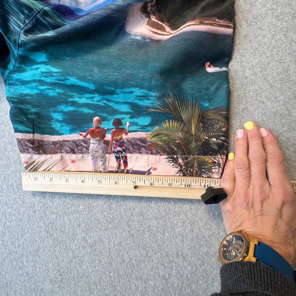 Orlebar Brown Bulldog Limited Swim Shorts Mustique Island by Slim Aarons Mens 34 - Picture 9 of 11